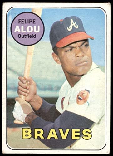 1969 Topps # 300 Фелипе Алу Атланта Брейвз (Бейзболна картичка) GD+ Брейвз