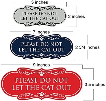 Дизайнерски знак Лапи, моля, не изпускайте котка (Black gold) - Средно