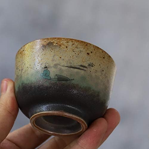Керамични Чаена чаша Mountain Handmadetea Cup Китайска Чаша Кунг-фу 70 мл (Цвят: зелен)