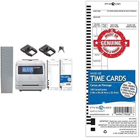 Комплект часовници с автоматично броене на времето Pyramid Time Systems 4000PROK, 125 временни карти, 1 Допълнително