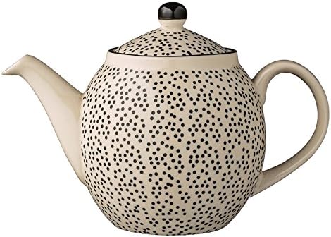 Керамичен чайник Джули Bloomingville Кремава на цвят в Черен грах