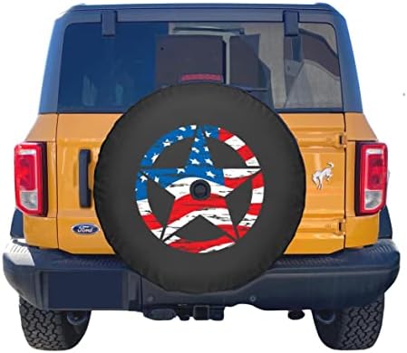 Boomerang® USA - 35-инчов меко покритие гуми - Потертая звезда (флаг) - Съвместим с Ford Bronco (с камера за задно виждане)