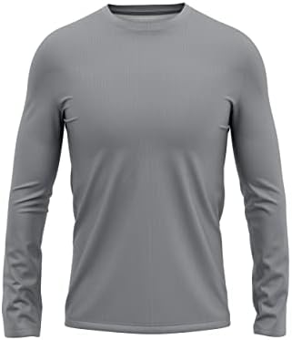 Американски бряг на Морето - Тениски с дълъг ръкав за Мъже, Спортни Обикновена Тениска UPF 40 +, Слънчеви Работни Ризи, Тениски, Dri-Fit