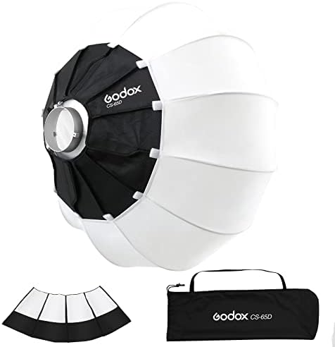 Софтбокс за лампи Godox CS-65D с модификатором мека светлина 26 см/65 см, Лещи Софтбокса бърза настройка с