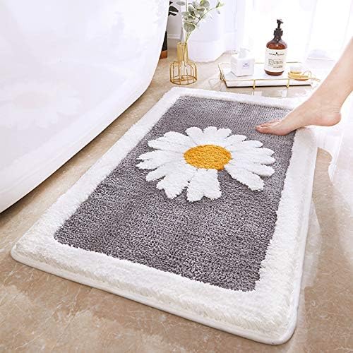 Луксозен плюшено Удобен килим за баня, красив дизайн във формата на лайка, идеална украса Малко плюшено нескользящий килим,