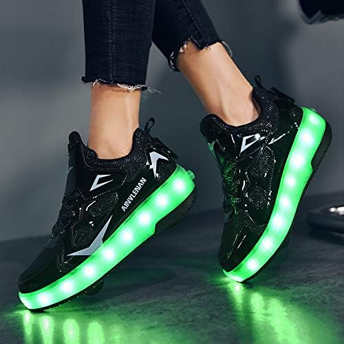 Ylllu Децата LED USB Зареждане на Обувки за Ролери с Колело Обувки с Подсветка Роликовая Обувки, Акумулаторни Ролкови Обувки