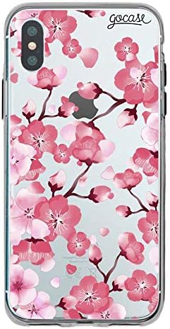 Калъф Gocase Cherry Petals Cherry Blossom е Съвместим с iPhone Plus 8 Прозрачен с принтом Силикон Прозрачен Защитен калъф от TPU, Устойчив на надраскване Калъф за мобилен телефон