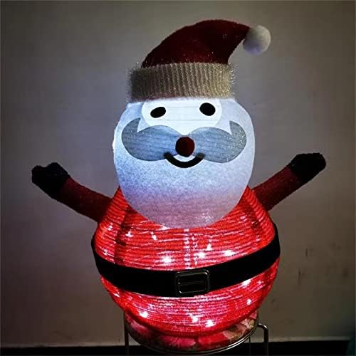 Коледни Коледни Led Светлини Santa Clau Snowman формата на сърце Snow Лампа с 40 Led Мънистен за Сватба, Коледно Парти,