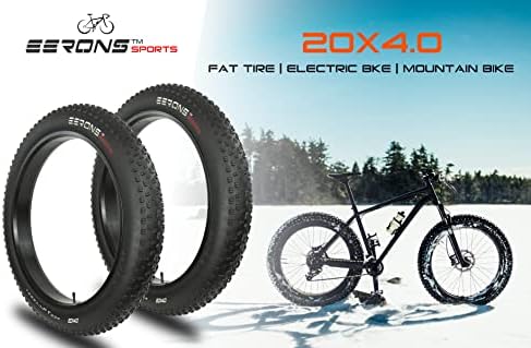 дебела гума 20x4 | Снежна гума | Електрически Мотори | Гума за планински велосипеди (20x4,0) (2 опаковки)
