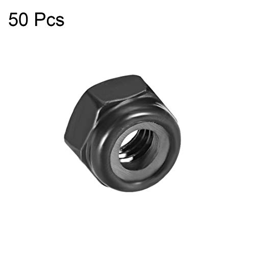 Шестоъгълник Стопорные ядки Awclub M4 x 0.7 mm с найлон вложка, Покрити с черен цинк от въглеродна стомана,