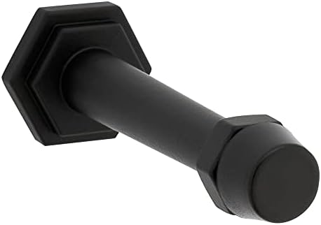 Вратата се набляга National Hardware N830-530 Powell, 3 инча, Матово-черен с матово-Черни връх