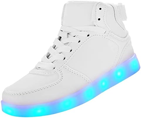 Направи си САМ JTS Детски Обувки с led осветление, Модерни Маратонки с най-Високо Берцем, USB Акумулаторна Светещ Обувки