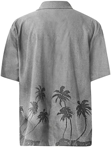 Мъжки ежедневни риза WENKOMG1, Лека риза с копчета, с къс ръкав, Празнична Хавайска тениска Guayabera, Однотонная риза