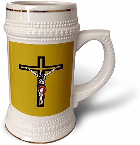 3дРоуз Христос В Ириса набедренной превръзка на Стилизованном Кръста - Чаша за стейна на 22 унция (stn_357125_1)