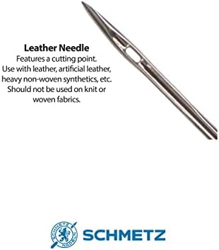 Разход на набор от игли за шевни машини SCHMETZ Leather (общо 10 игли и 1 джобен справочник SCHMETZ ABC)