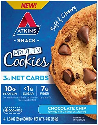 Набор от добавки печений Atkins, 3 Вкус, Шоколадова бележчица, Фъстъчено масло, Двойно Шоколадова бележчица (12 парчета)