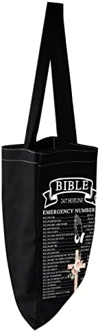 JYTAPP Библейски Номера за спешни повиквания Чанта-Тоут Християнско Писание за Многократна употреба за Хранителни стоки Чанта