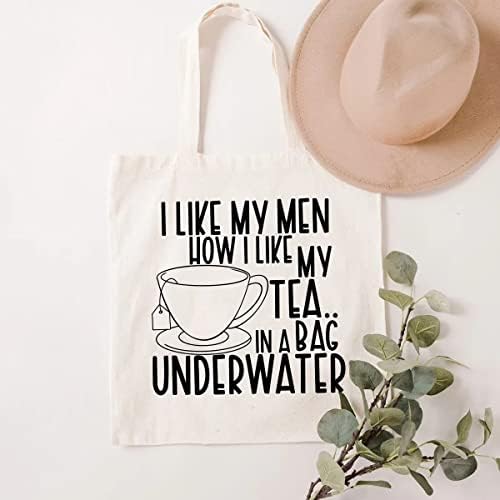 SAUIVD Холщовая Чанта-Тоут Жените, харесва Ми, Моите Мъже, Как Обичам да Ми Чай, Торби за Многократна употреба, Забавна
