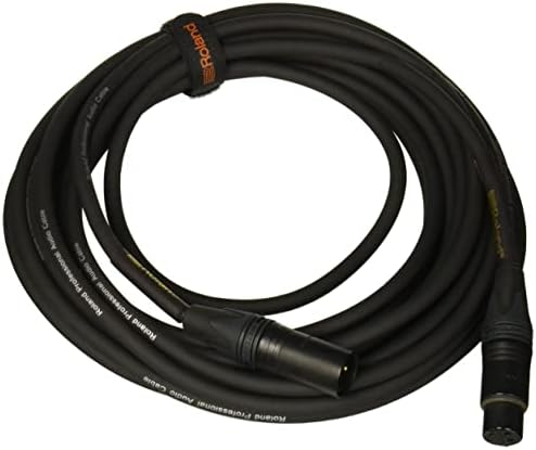 Здрав XLR кабел за микрофон Roland Black Series, 15 фута