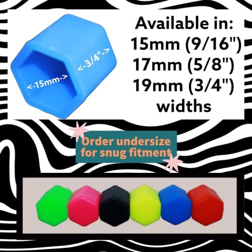 Разнообразни Цветни апликации върху гайки-уши, Комплект от 4 Подбрани по цвят капачки за състав на вентила на гумата.