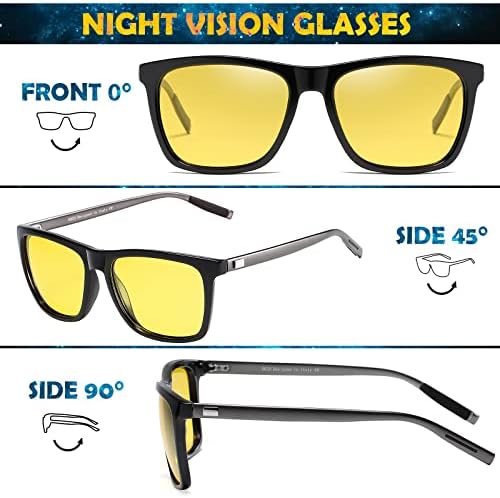 Поляризирани Очила за нощно виждане DUCO за мъже и Жени, Жълти Защитни Очила За шофиране с защита от uv и против отблясъци