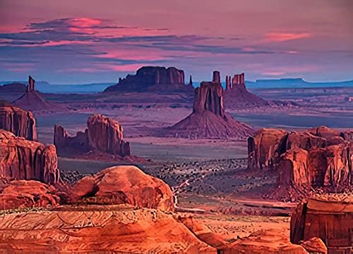 Диамантена Живопис Комплекти За рисуване за възрастни Изгрева на Слънцето в Хантс Меса, Величествено Място на Племето навахо, Близо до Долината на Монументите, Ари