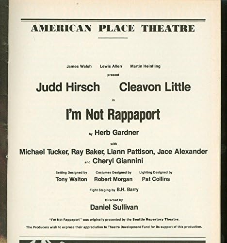 Аз не Раппапорт, билборд бродвейской пиеси + Джейс Galina , Джъд Хърш , Кливон Литъл