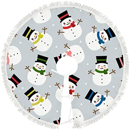 Голяма Пола под формата на коледно дърво, Сладък Снежен човек с Пискюл, Украси за Коледната Елха, Селска Къща за Всесезонни