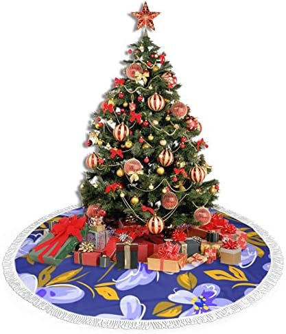 Абстрактни Цветя Пиона2 Поли за Елха Коледна Украса, Ваканционни имоти Пола-Дърво за Коледно парти за Всички Поводи