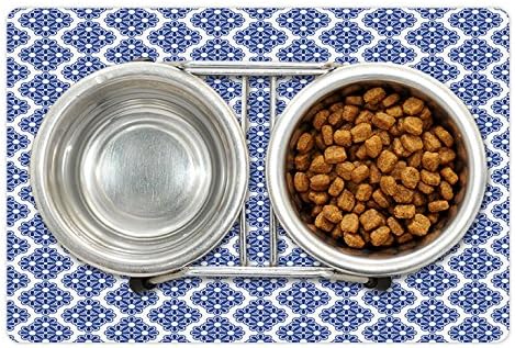 Foldout Марокански подложка за домашни за храна и вода, Турска Османската Мозайка плочки с Флорални принтом