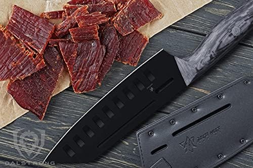 Нож Dalstrong Santoku - 7 - Нож серия Delta Wolf - Ультратонкое нож с нулево триене - Стомана HC 9CR18MOV - Покритие от