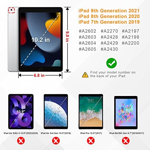Калъф Fintie с множество ъгли за iPad 9th / 8th / 7th поколение 10.2 Инча + устойчив на удари Лек Детски калъф