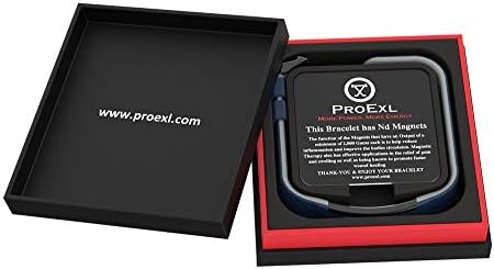 ProExl Най-Магнитен Енергиен Голф-Гривни за Мъже, Сив на цвят с Черна Каишка