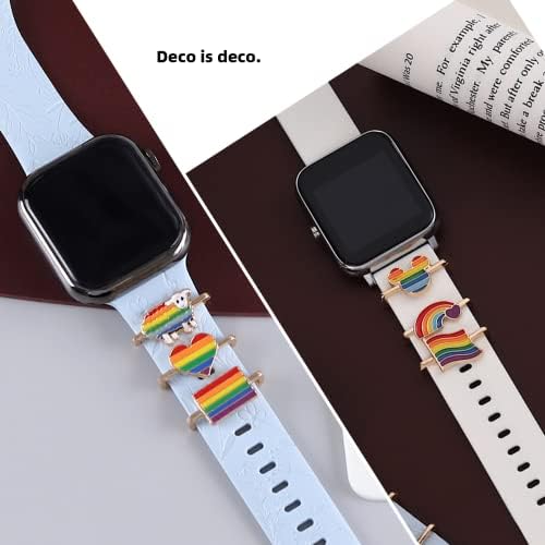 SimpleThings Дъгата чар, който е Съвместим с брелками за ремъците Apple Watch, Метални Декоративни пръстен-контур