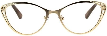 Дамски очила в метални рамки очила Котешко око, ръчно изработени в стил деко