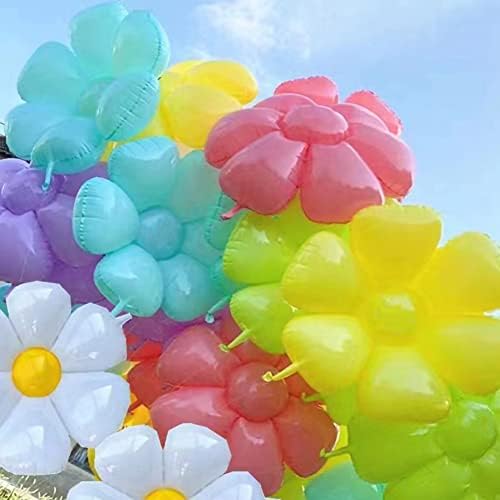 Гирлянда от балони с маргаритками, балон с цветовете от ромашек, Украса от ромашек за парти, балон с цветя, балон с
