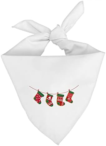 Коледни Чорапи, Кърпа за домашни любимци - Коледна Кърпа За кучета - Графичен шал за домашни любимци - M