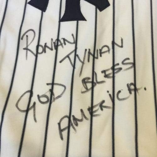 Ронан Tynan, Боже, Благослови Америка, Подписано на фанелката на Ню Йорк Янкис 11 септември С ДНК PSA - Тениски MLB