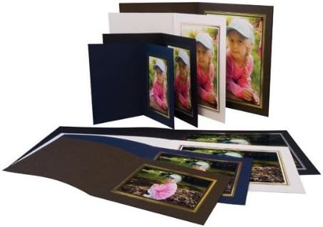 Папка за снимки Kenro Slip in 7x5 в изправено положение Опаковка от 10 броя Кафяв Злато PM020