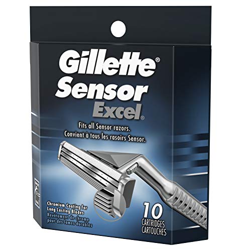 Бензиностанция мъжки бритвенных остриета Gillette Sensor Excel, 10 броя