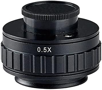 Комплект аксесоари за микроскоп 0.35 X/0.5 X CTV с Регулируемо Фокусно разстояние C-Mount Преходни Пръстен 38 мм за стереомикроскопа Предметни стъкла микроскоп (Цвят: 0.35 X)