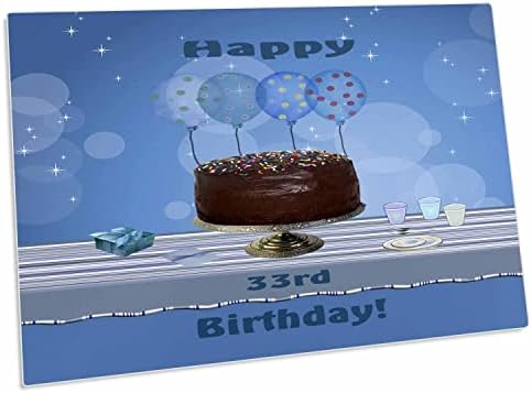 3 Организира парти по случай 33-ти рожден ден с шоколадов торта и сини. - Подложки за настолни възглавници (dpd-123919-1)