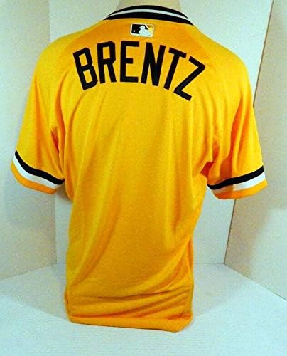 2018 Питсбърг Пайрэтс Брайс Брентц Освободен жълта риза 1979 TBTC 568 - Използваните В играта тениски MLB
