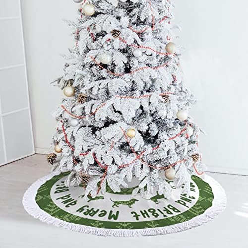 Пола за елхи, Коледни Подложка за Елха със Силует на Куче, с Четка 30Пола за Коледната Елха във формата на Снежинки,
