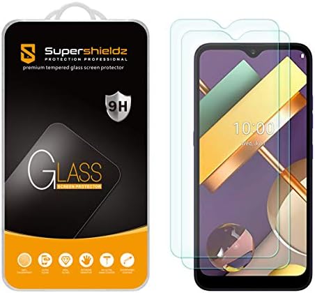 (2 опаковки) Supershieldz е Предназначен за LG K22 и K22 Plus, Защитен слой от закалено стъкло, не се драска, без мехурчета