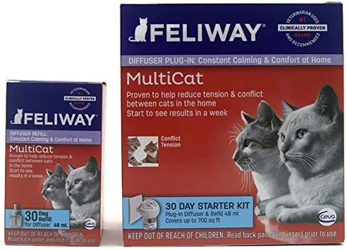 Феремоновый Дифузор Feleway MultiCat и 2 Презареждане успокоително за Котки на 60 дни