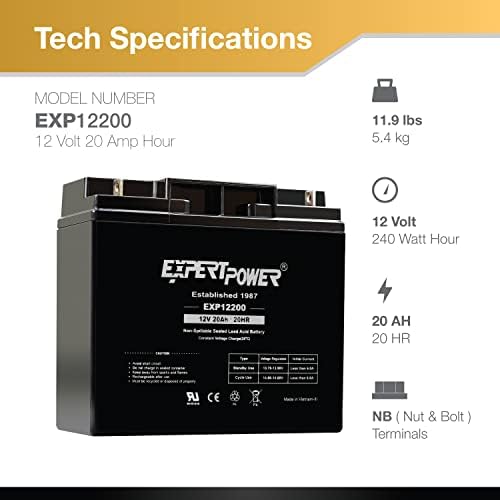 Акумулаторна батерия SLA eXpertPower 12 Волта 20. А EXP12200 EXP12200
