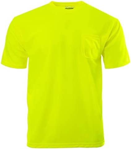 Работна тениска JORESTECH Safety Повишена видимост Оранжев или Жълт Цвят с къс ръкав и Нагрудным джоб от Влагоотводящей тъкан