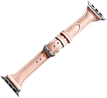 NICKSTON Розово Тънка каишка, Съвместима с Apple Watch Ultra 8 7 6 SE Series 40 мм 41 мм 44 мм 45 мм на 49 мм Елегантна