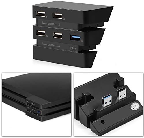 USB-хъб Kuuleyn PS4, USB Сплитер, USB удължителен кабел PS4, Високоскоростен 5-Портов USB хъб, 2.0 и 3.0, Адаптер за